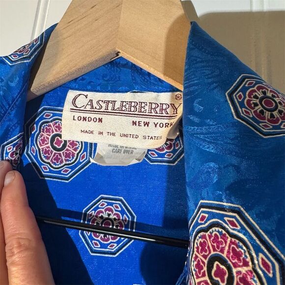 VTG Castleberry Blue Two-Piece Set | 70s Preppy, Retro Boho, Statement Fashion - Picture 6 of 11